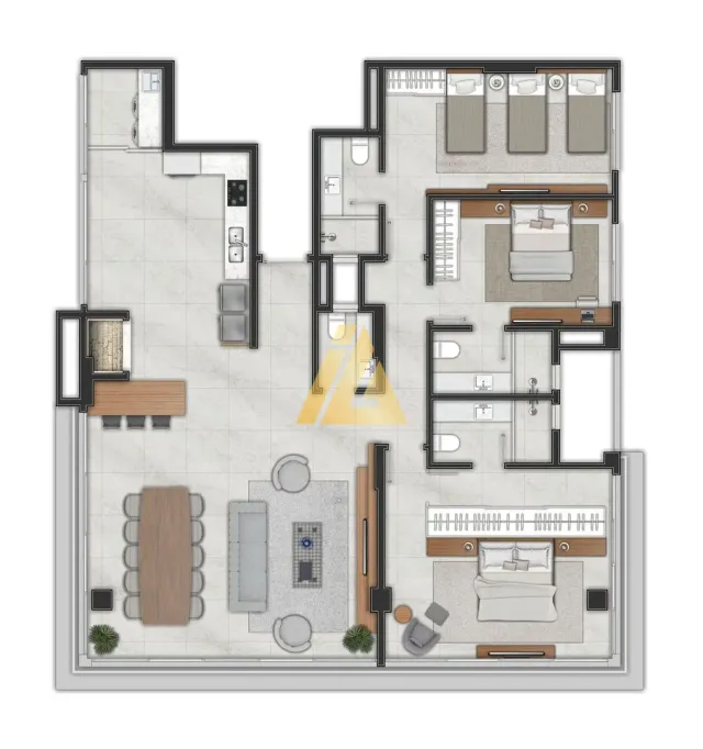 Apartamento com 3 dormitórios, foto 5