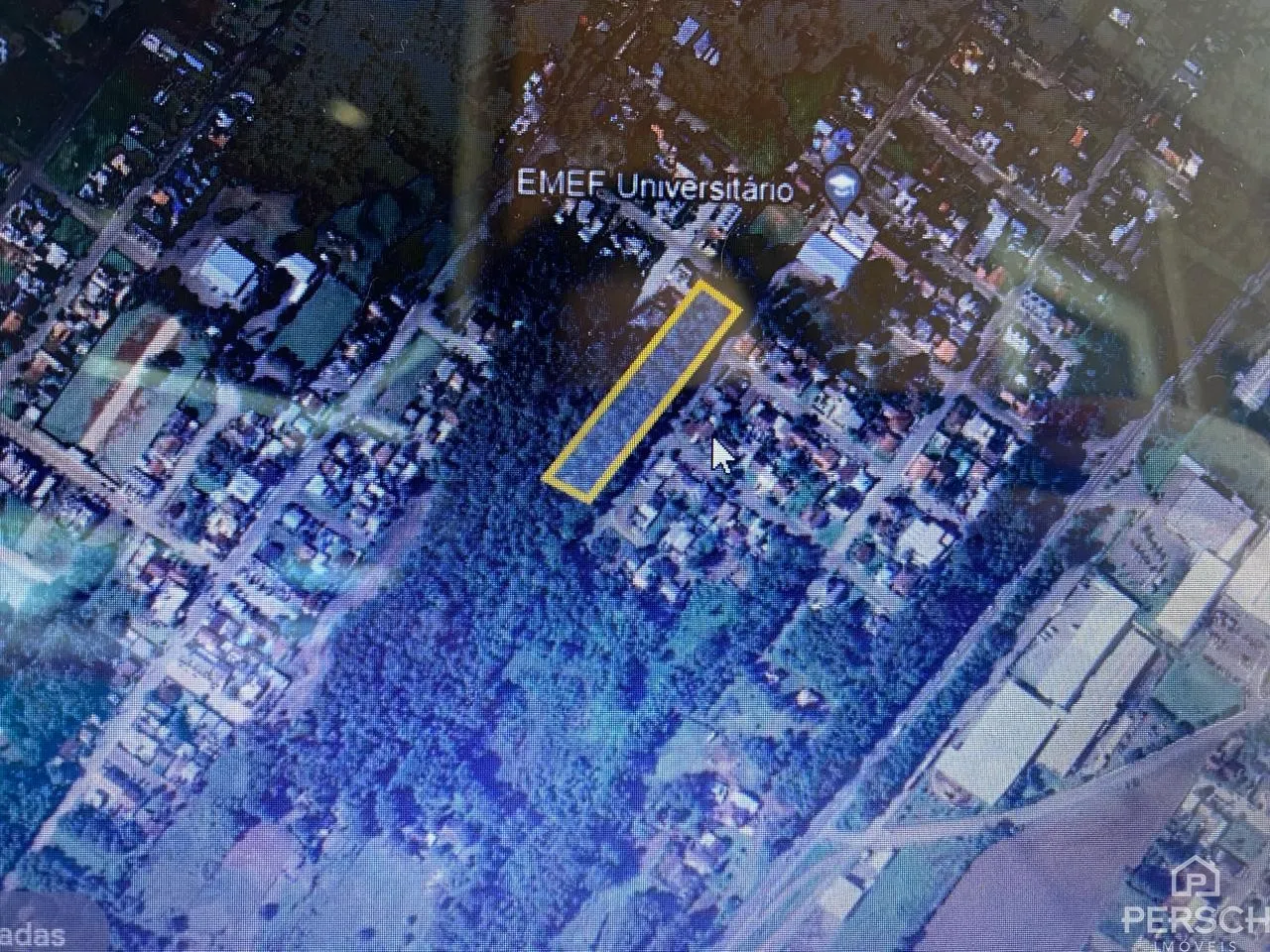 Vista aérea mostrando a localização de um imóvel em Lajeado, Brasil.