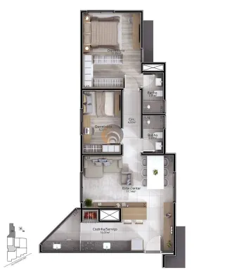 Apartamento com 2 dormitórios, foto 13