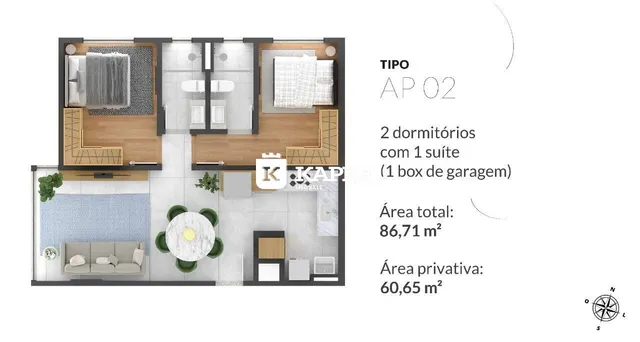Apartamento com 1 dormitório, foto 3