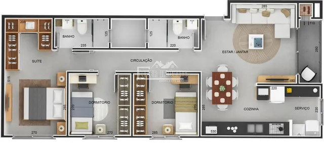 Apartamento com 3 dormitórios, foto 5