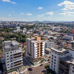Vista aérea de uma área urbana em Lajeado, Brasil.