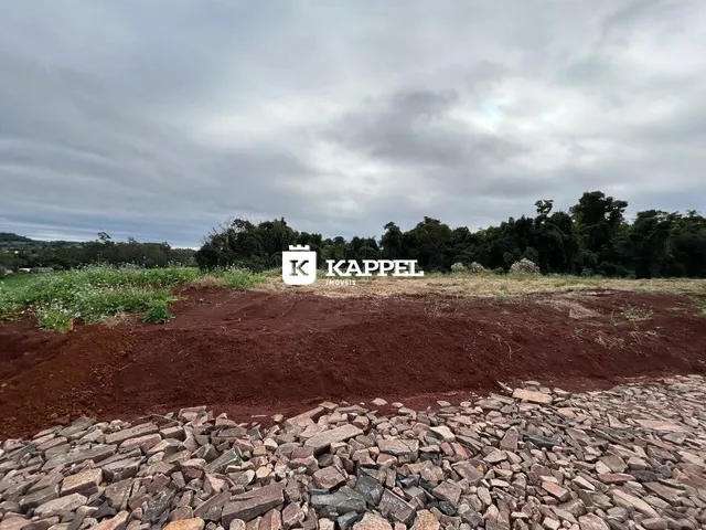Foto de um terreno com terra vermelha e rochas no primeiro plano, com vegetação densa ao fundo.