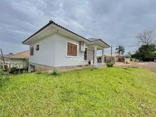 Fachada de uma casa residencial em Lajeado, Brasil.