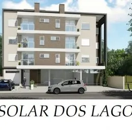 Fachada de um prédio residencial moderno em Lajeado, Brasil.