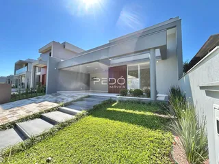 Fachada moderna de uma residência em Lajeado, Brasil.