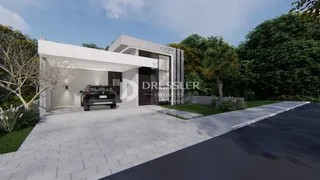 Fachada moderna de uma residência em Lajeado, Brasil.