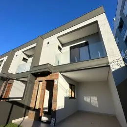 Fachada moderna de um imóvel em Lajeado, Brasil.