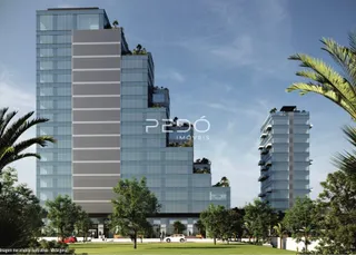 Fachada moderna de um edifício residencial em Lajeado.