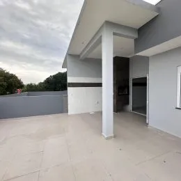 Fachada moderna de um imóvel em Lajeado, Brasil.