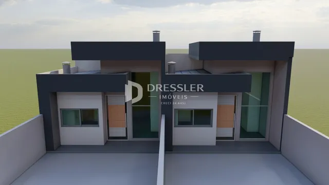 Fachada moderna de uma residência em Lajeado, Brasil.