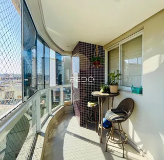 Varanda com vista para a cidade em Lajeado.