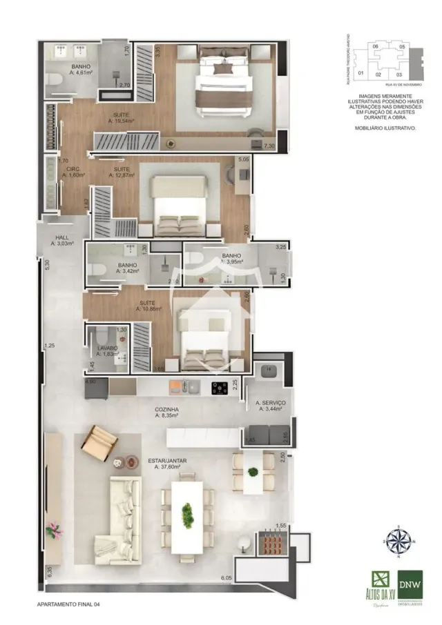 Apartamento com 3 dormitórios, foto 3
