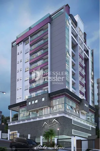 Fachada moderna de um edifício residencial em Lajeado, Brasil.