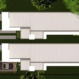 Planta baixa de um imóvel residencial mostrando a disposição dos cômodos.