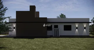 Fachada moderna de uma residência em Lajeado, Brasil.