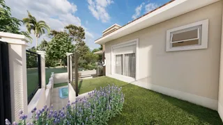 Fachada de uma residência em Lajeado, Brasil com gramado e vegetação.