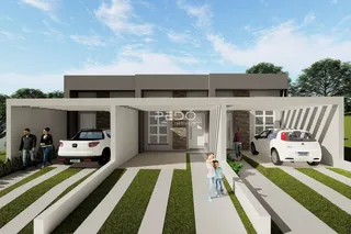 Vista externa de uma residência moderna em Lajeado, Brasil.