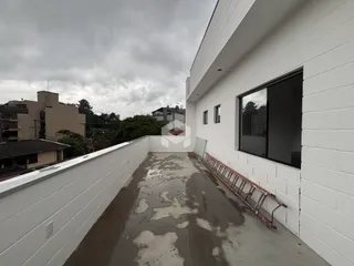 Fachada de um imóvel em construção em Lajeado, Brasil.