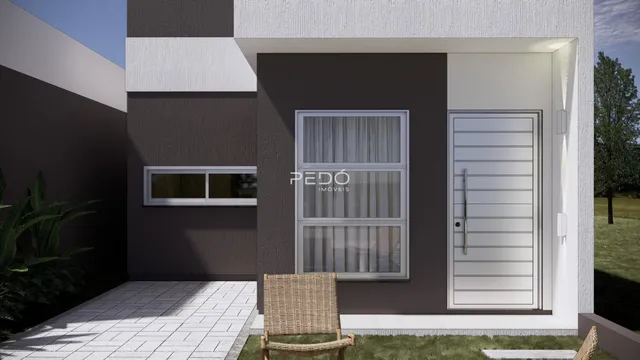 Fachada de uma residência moderna em Lajeado, Brasil.