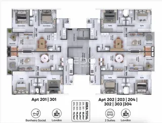 Este é o layout de um apartamento em Lajeado, Brasil.