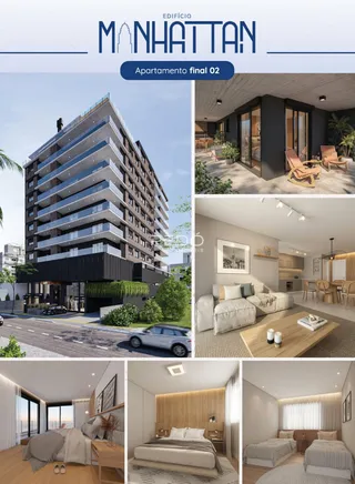 Vista externa e interiores de um apartamento em Lajeado, Brasil.