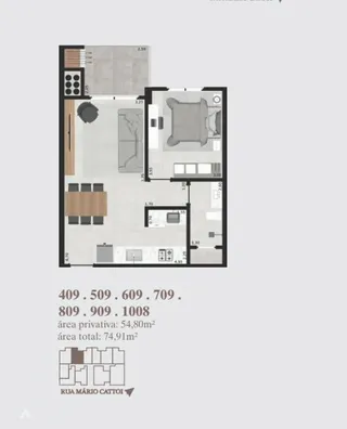Apartamento com 1 dormitório, foto 3