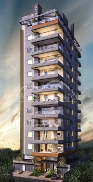 Fachada de um prédio residencial moderno em Lajeado, Brasil, com vários terraços.