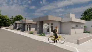 Foto da fachada de uma residência moderna em Lajeado.
