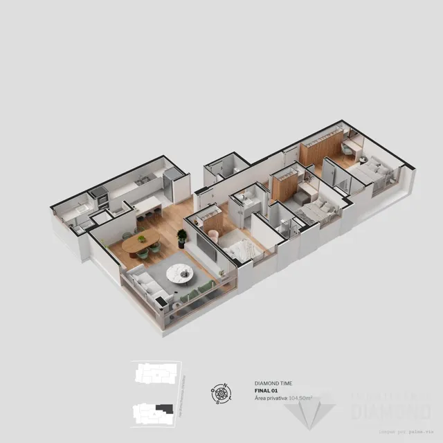 Apartamento com 3 dormitórios, foto 5