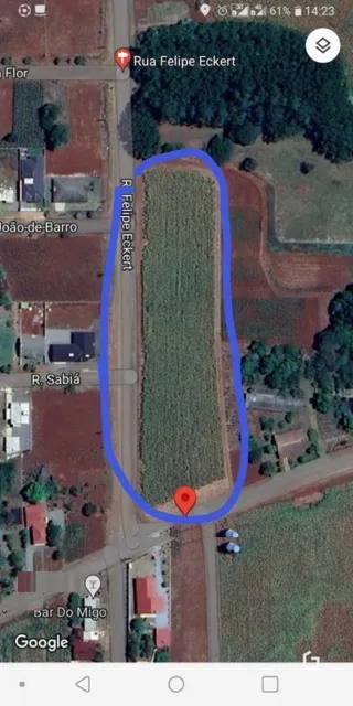 Imagem aérea de uma propriedade em Lajeado, Brasil.