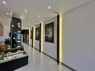Corredor interno de um imóvel em Lajeado, Brasil.
