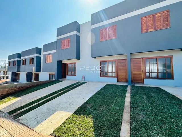 Fachada de uma residência moderna em Lajeado, Brasil.