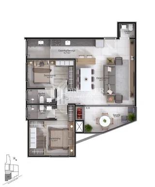 Apartamento com 2 dormitórios, foto 8