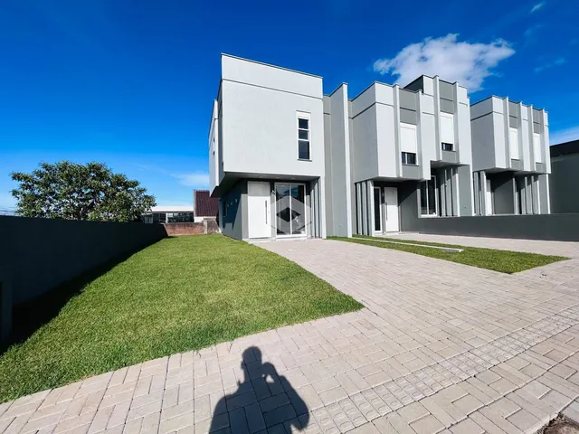 Fachada moderna de um conjunto residencial em Lajeado, Brasil.