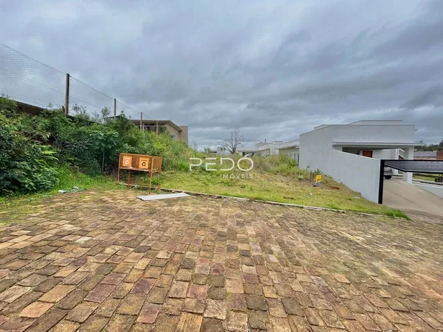 Vista externa de um terreno pavimentado com vegetação ao fundo.