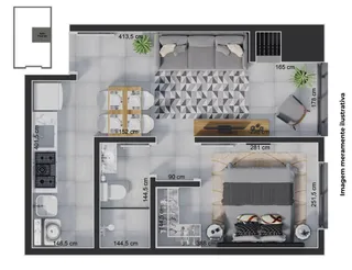 Apartamento com 1 dormitório, foto 13