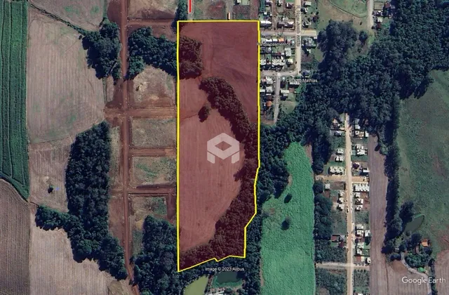 Imagem aérea de um terreno em Lajeado, Brasil.
