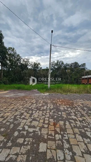 A foto mostra uma área pavimentada com pedras no primeiro plano.