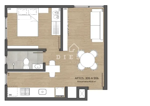 Apartamento com 1 dormitório, foto 4
