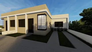 Fachada externa de uma casa moderna em Lajeado, Brasil.