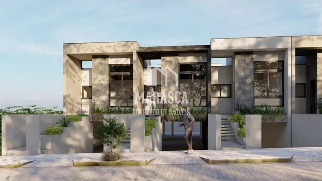 Fachada moderna de um imóvel em Lajeado, Brasil.