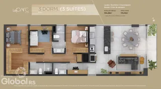 Apartamento com 3 dormitórios, foto 20