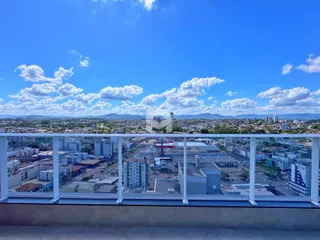 Vista panorâmica da cidade de Lajeado, Brasil, a partir de um terraço.