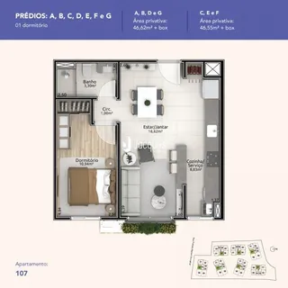 Apartamento com 1 dormitório, foto 21