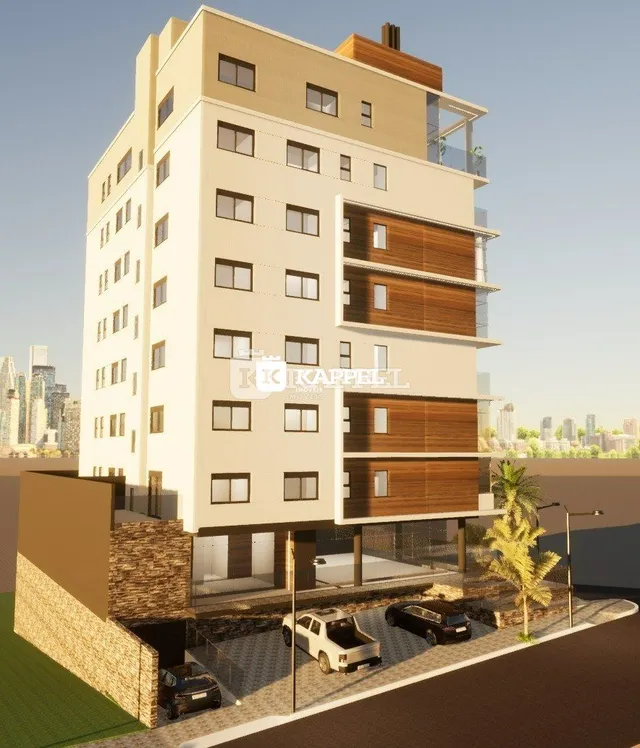 Fachada de um prédio residencial moderno em Lajeado, Brasil.