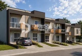 Fachada de um imóvel residencial em Lajeado, Brasil.