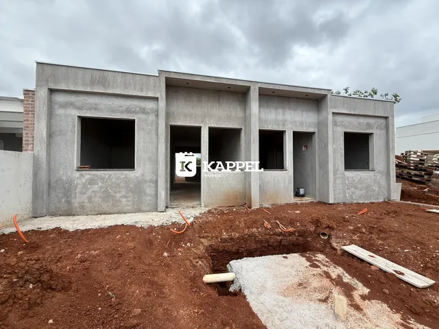 Fachada de um prédio em construção em Lajeado, Brasil.