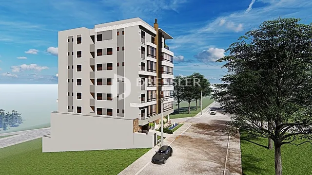 Vista externa de um prédio residencial em Lajeado, Brasil.