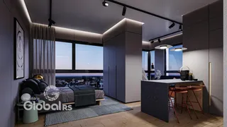 Quarto moderno com vista para a cidade em Lajeado.